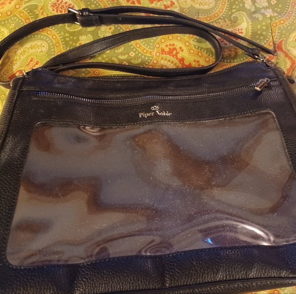 Piper Noble black vegan handbag shoulder bag purse